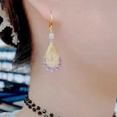 Golden Zircon Dashing Earrings